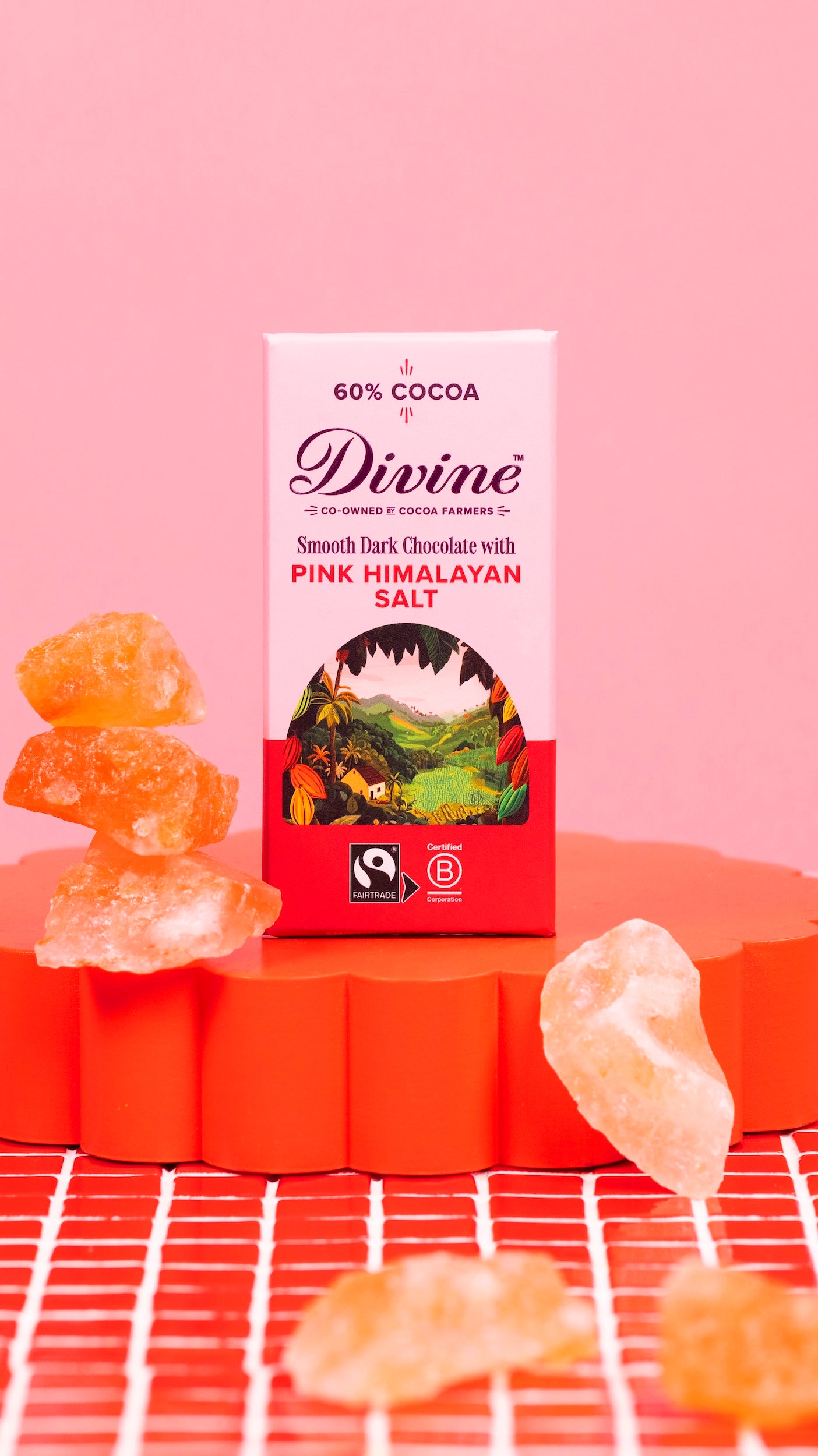 Divine 60% Dark Chocolate with Pink Himalayan Salt