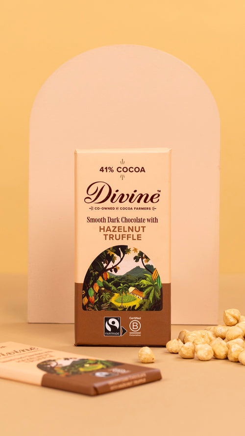 Divine Dark Chocolate with Hazelnut Truffle
