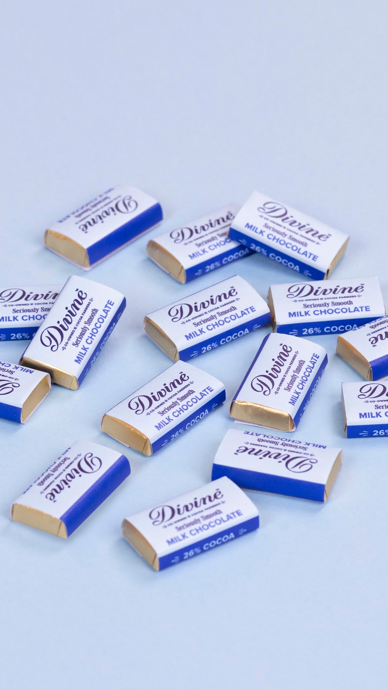 100 X Divine Milk Chocolate Mini Bars