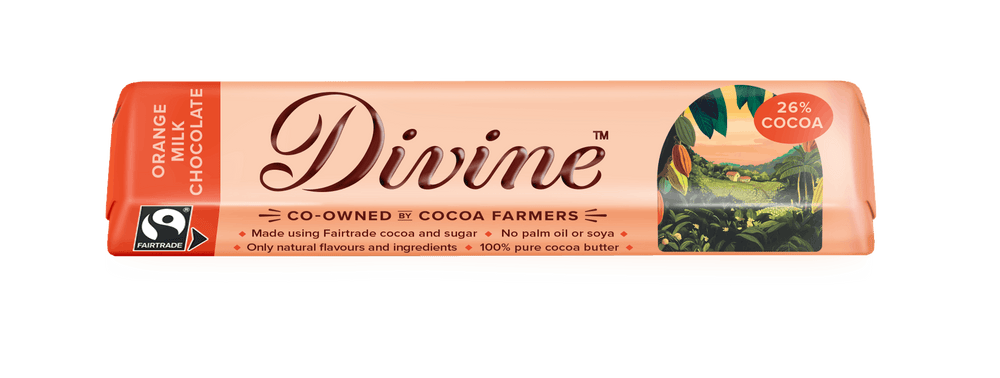 30 x Divine Orange Milk Chocolate 35g