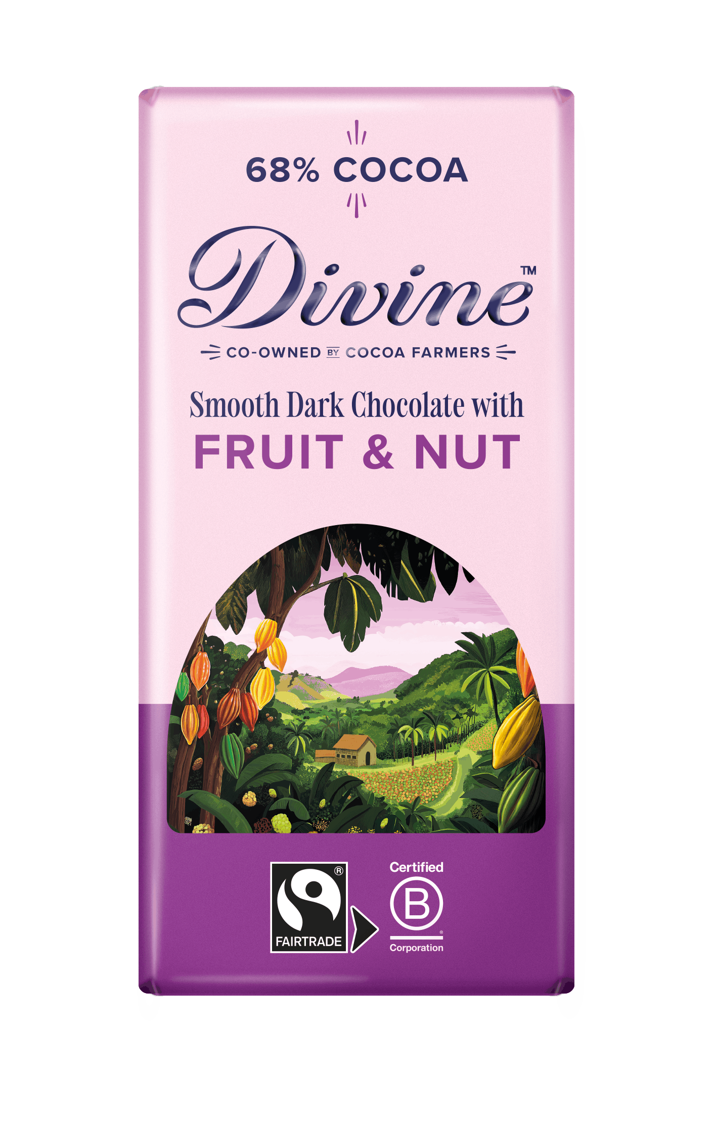 Divine 68% Dark Chocolate with Fruit & Nut
