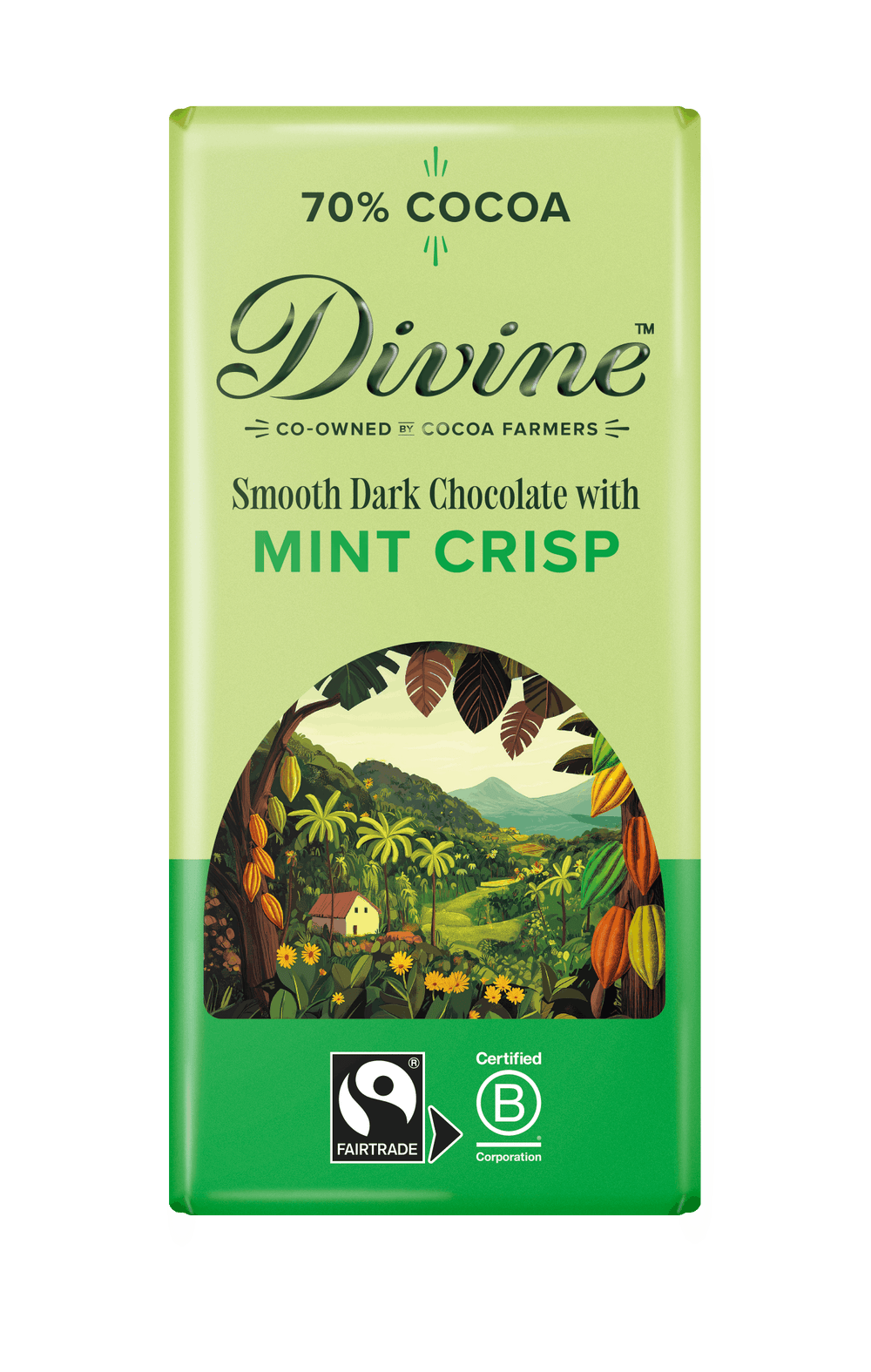Divine 70% Dark Chocolate with Mint Crisp
