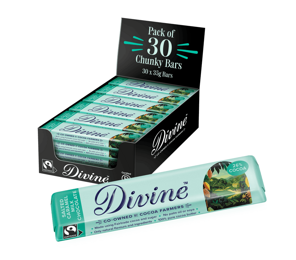 30 x Divine Salted Caramel Chocolate Bar 35g