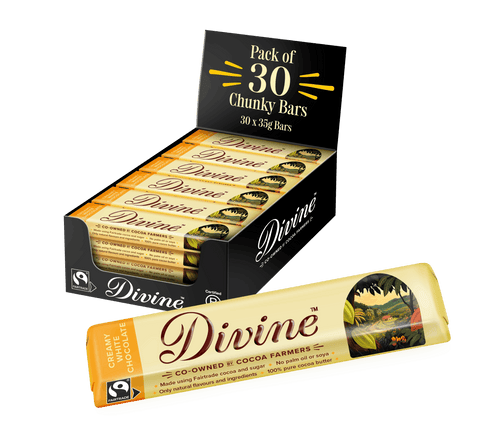 30 x Divine White Chocolate 35g